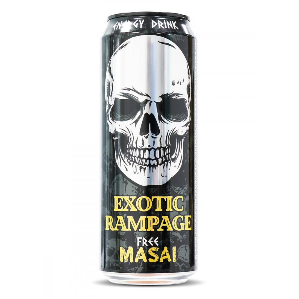 Энергетический напиток Free Masai Exotic Rampage ДИККАЯ ЭНЕРГИЯ 500мл ж/б в  Иркутске